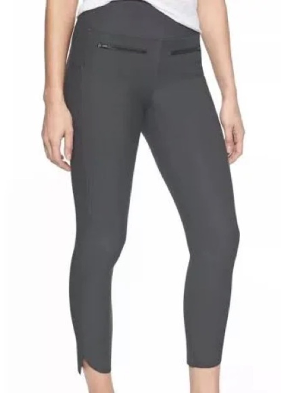 Athleta Stellar Crop Pants small petite gray casual Athleisure